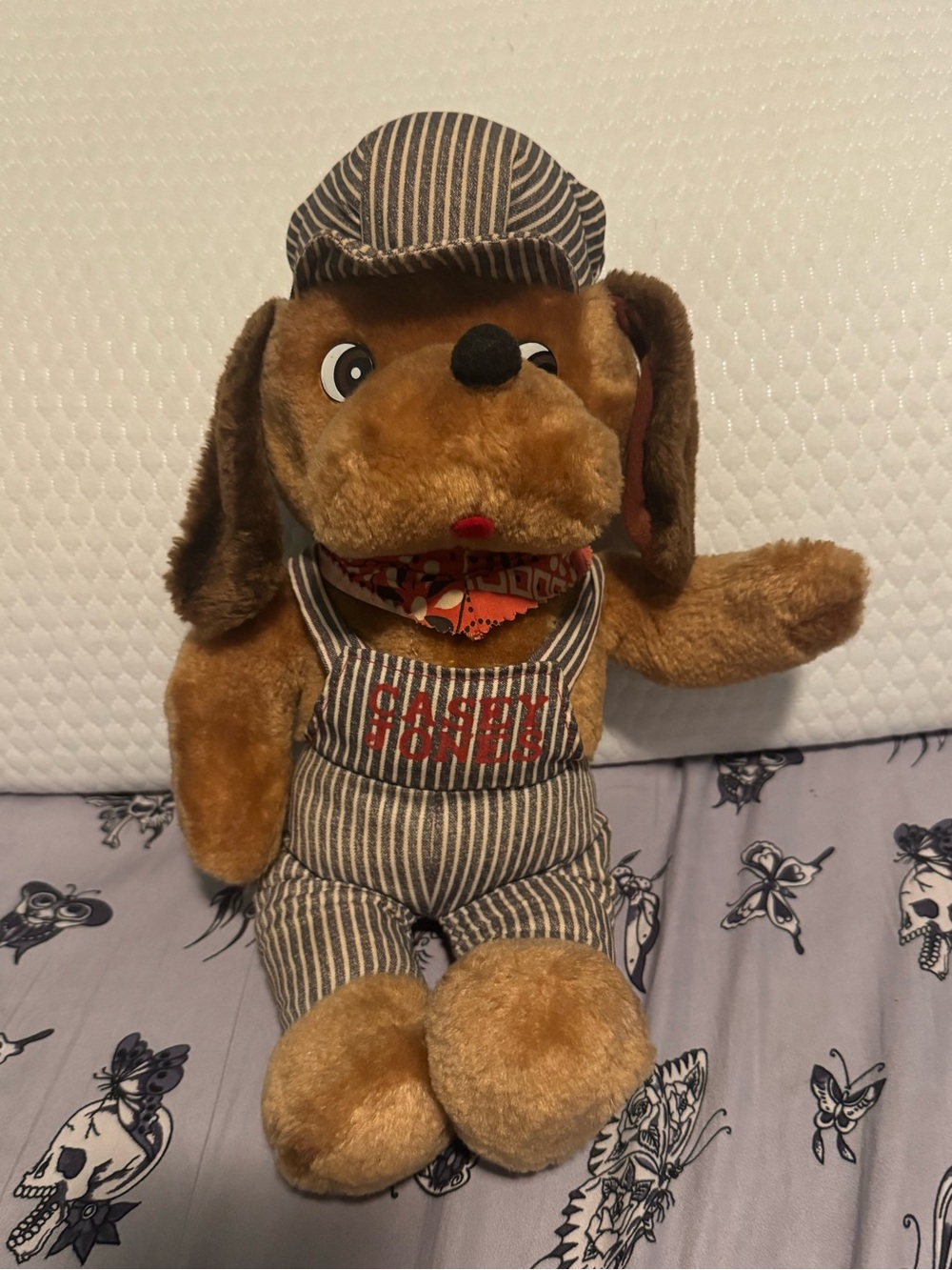 VTG Knickerbocker 1970s Casey Jones Dog Train Engineer Stuffed Plush vintage